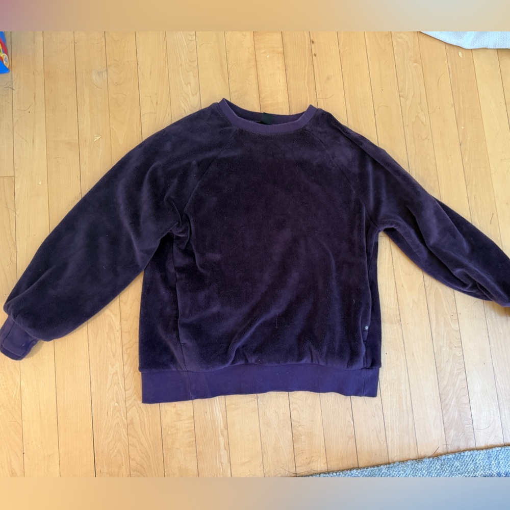 Athleta Deep Purple Crew Neck Sweater